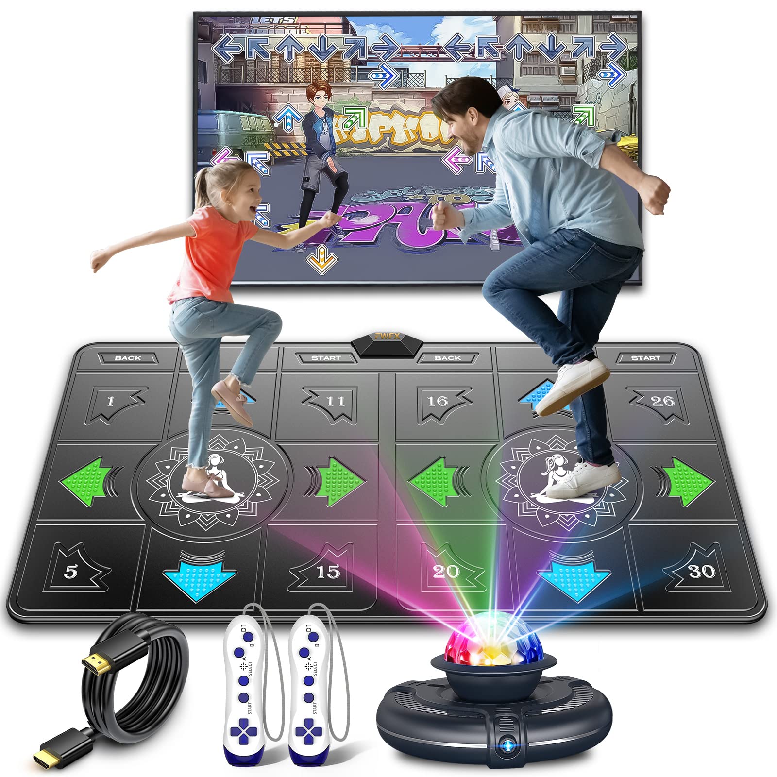 FWFX Dance Mat for Kids and Adults Musical Electronic Dance Mats