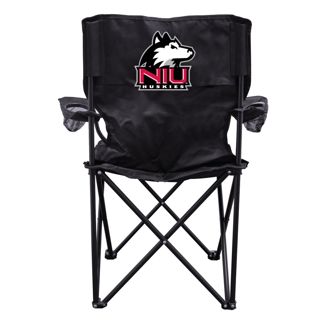 VictoryStore Outdoor Camping Chair - Northern Illinois University Huskies Black Folding Camping Chair with Carry B