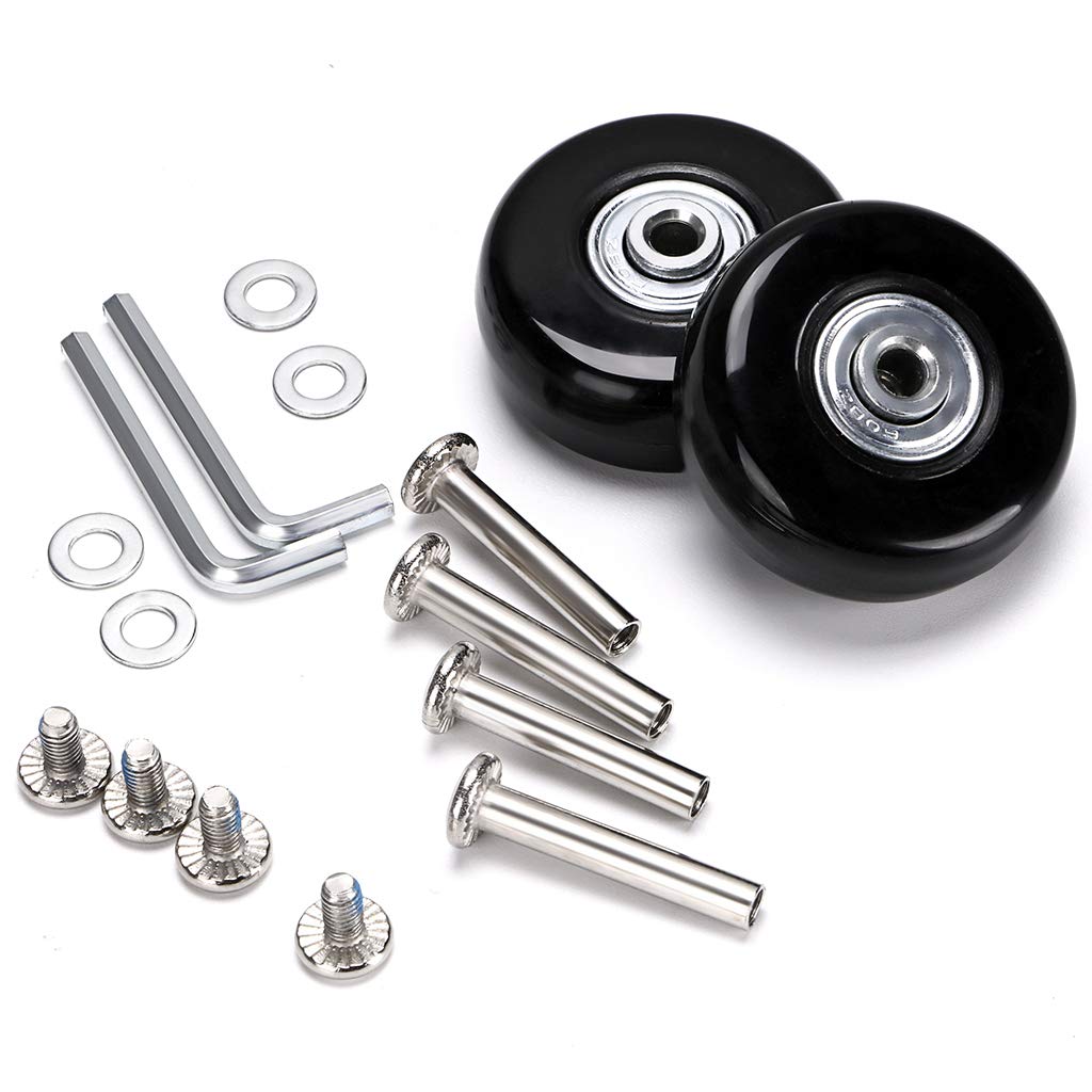 OwnMy 50mm x 18mm Luggage Suitcase Replacement Wheels, Rubber