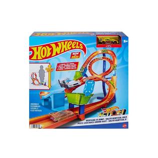 Hot Wheels Toy Car Track Set with Figure-8 Jump 1:64 Scale Car