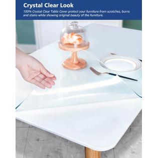 Soroel 2Pcs 12X24 Inch Clear Table Cover Protector PVC Desk