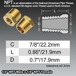 Raccordo Maschio Femmina Ottone Riduttore Filettato In Ottone M14 Femmina A 1/4 BSP Maschio - Adattatore Per Tubi Idraulici Panasonic 14 140 Raccordo Maschio Femmina Ottone Riduttore Filettato In Ottone M14 Femmina A 1/4 BSP Maschio - Adattatore Per Tubi Idraulici Panasonic 14 140