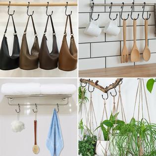 HiGift 12 Pack Purse Hanger for Closet, Twist Design S Hooks for