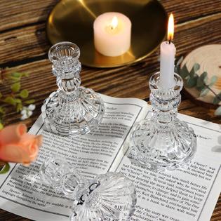 DARJEN 12-Pack Gold Votive Candle Holders – Embossed Glass Tea Light Holders For Wedding, Party & Home Decor