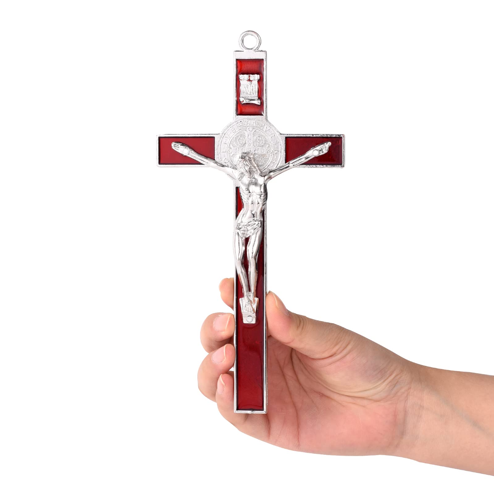 St. Benedict Crucifix Wall Cross 10 Inch | Two Tone Religious Gift For Home