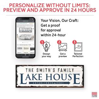 TAILORED CANVASES Tailored Canvases Custom Lake House Sign Large