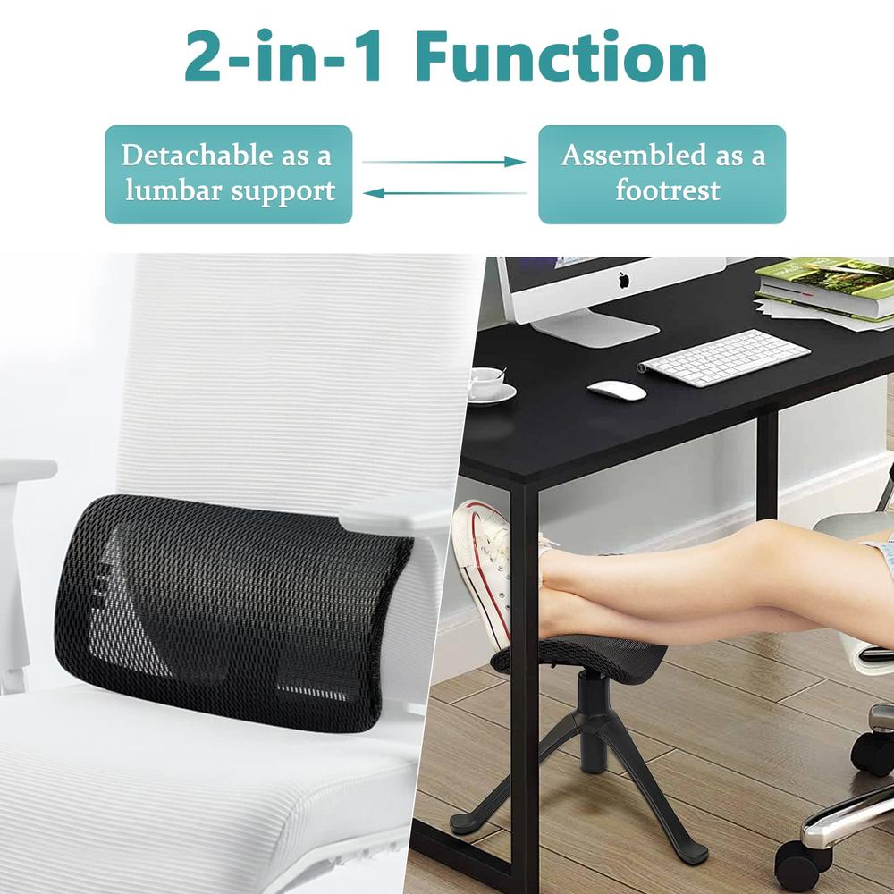 Footrest Function Lilithye Footrest for Desk Adjustable Height 2-in-1 Function Rotatable ...