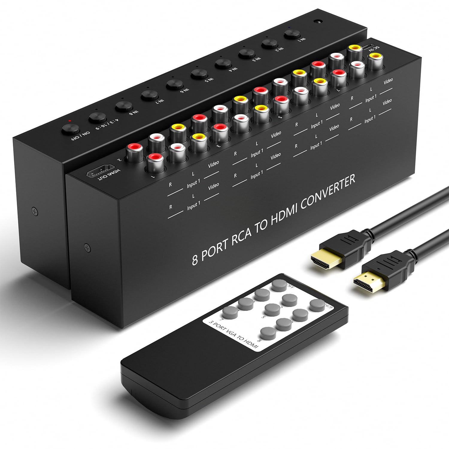 Arector AT-008 Port RCA to HDMI AV to HDMI Converter 1080P/720P