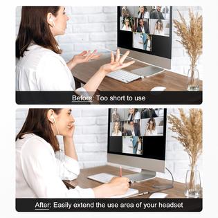 3.5mm Headphone Extension Cable - 6ft Male To Female Audio Jack Cord (3 Pack)