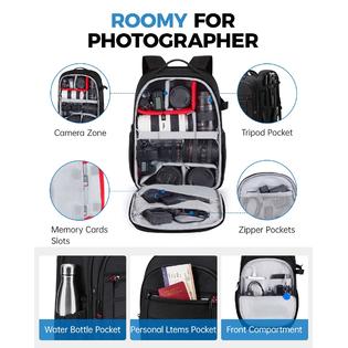 bagsmart camera backpack for slr dslr cameras & 15.6 laptop Small Bag Backpack, Camera Case Fits 13.3 Inch Laptop, Waterproof Photography Backpacks with Rain Cover Tripod Holder Women Men, Black : Electronics Simply tuck BAGSMART Camera Backpack Waterproof Tripod