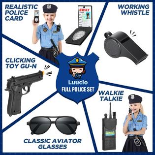 Luucio Girls Police Officer Costume for Kids, Police Costume for
