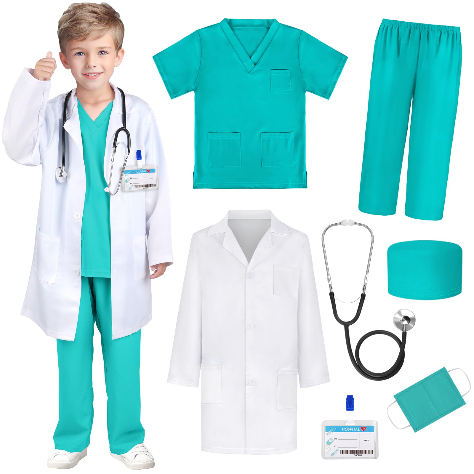giftinbox GIFTINBOX Doctor Costume for Kids Doctor Lab Coat for