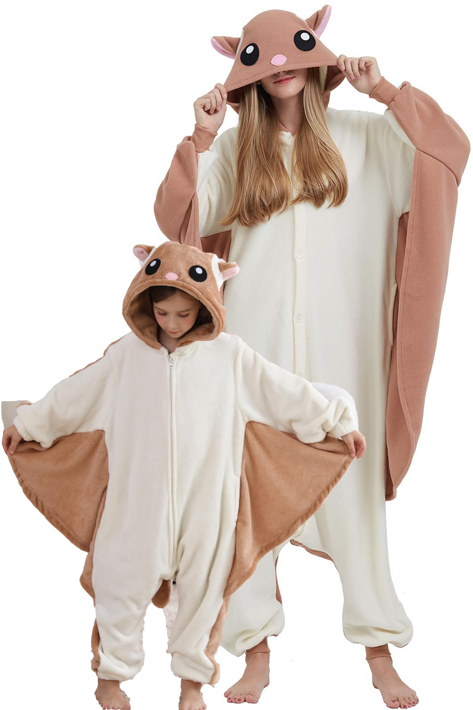 DarkCom Animal Onesie for Kids,Flannel Cosplay Flying Squirrel