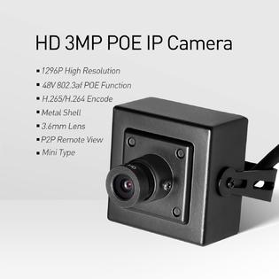 Revotech Mini Telecamera di Sicurezza IP POE, HD 3MP Telecamera da Interni Piccola P2P Lente Stenopeica da 3,7 mm 80 Gradi H.265 Videocamera CCTV(I706-2-P Nera Revotech Mini Telecamera di Sicurezza IP POE, HD 3MP Telecamera da Interni Piccola P2P Lente Stenopeica da 3,7 mm 80 Gradi H.265 Videocamera CCTV(I706-2-P Nera