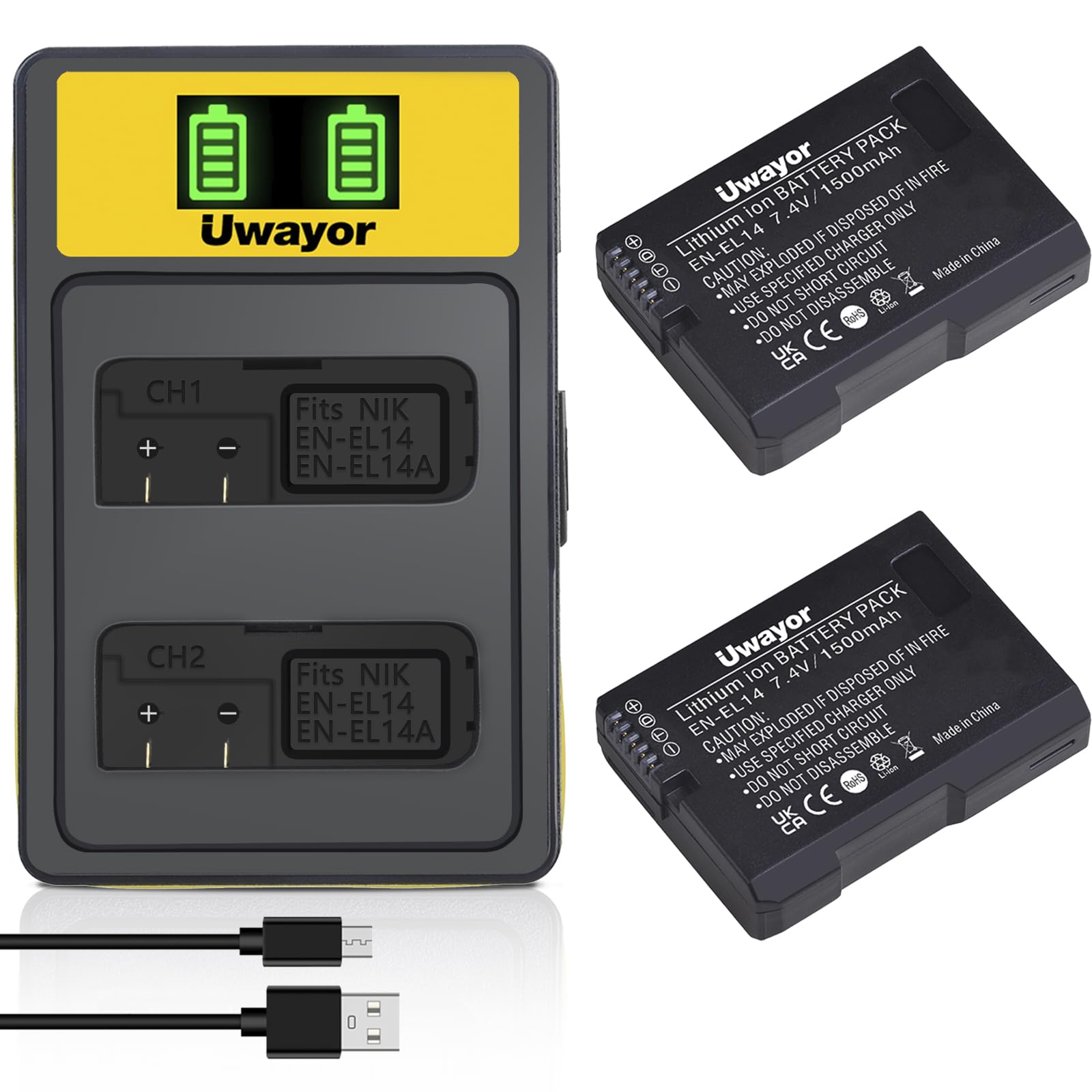 Batteria Nikon EN-EL14a Batteria Originale Nikon EN-EL14a - Ricambio Per Fotocamere D3100, D3200, D5300, D5200, P7700, P7800 Nikon D3200 - Foto 2