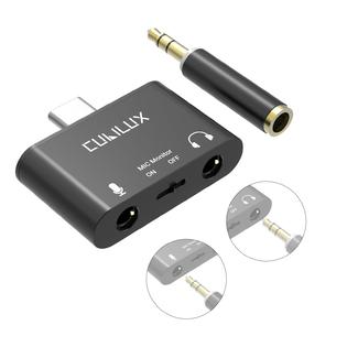 Cubilux USB C to Microphone Adapter (Support Real-Time MIC