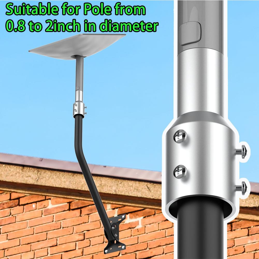 ELECTRAPICK Pipe Adapter For Starlink Gen II - Aluminum Pole Mount Reducer For 2.0" Masts, With Screws