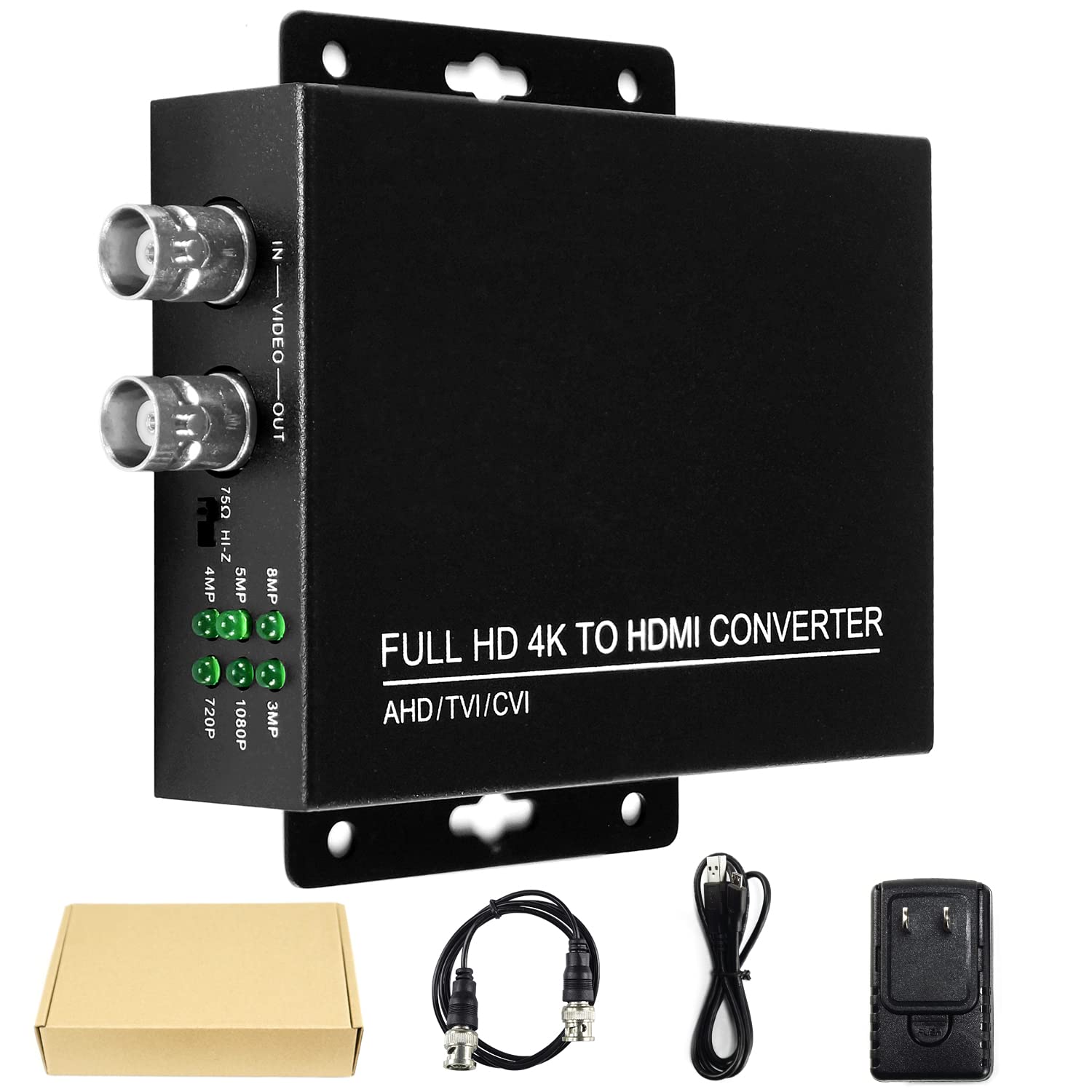 Computer Monitor HDC/ADH WANLUTECH TVI CVI AHD CVBS To HDMI - Main Image