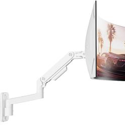 143448 Monoprice Single Full-Motion Adjustable Gas-Spring Desk Mount 32~49in Monitors