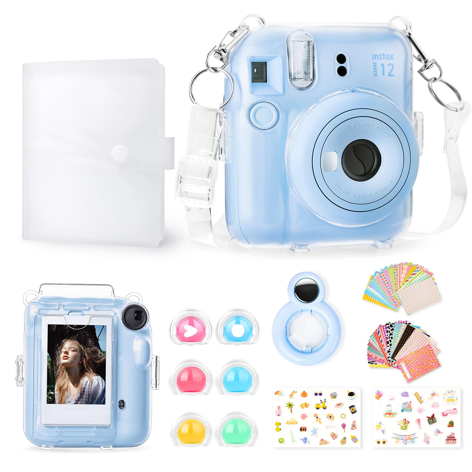 Rieibi Accessories for Fujifilm Instax Mini 12, Gift Bundle