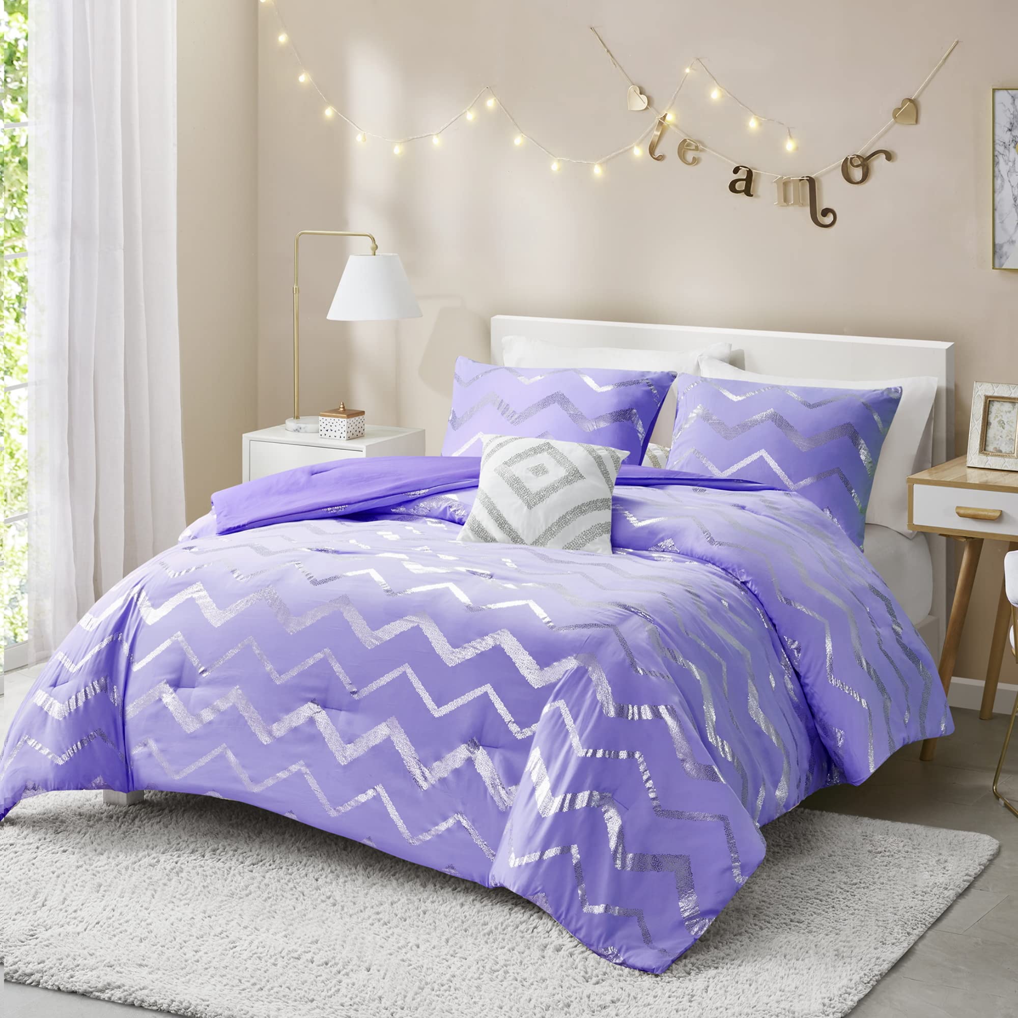 Purple Girl Bedroom Bedding Sets Purple Dorm Comforter Set Cozy