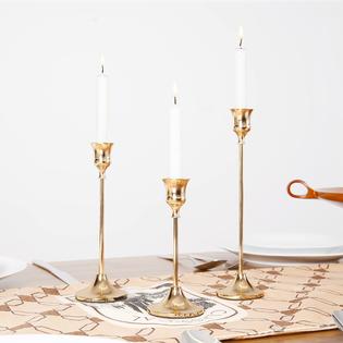 Nuptio Candelabra Candlestick Holders Gold - 5-arm Metal Candle Stick Stands 27cm Tall Taper Candle Holder for Wedding Birthday Party Dining Table Nuptio Candelabra Candlestick Holders Gold - 5-arm Metal Candle Stick Stands 27cm Tall Taper Candle Holder for Wedding Birthday Party Dining Table