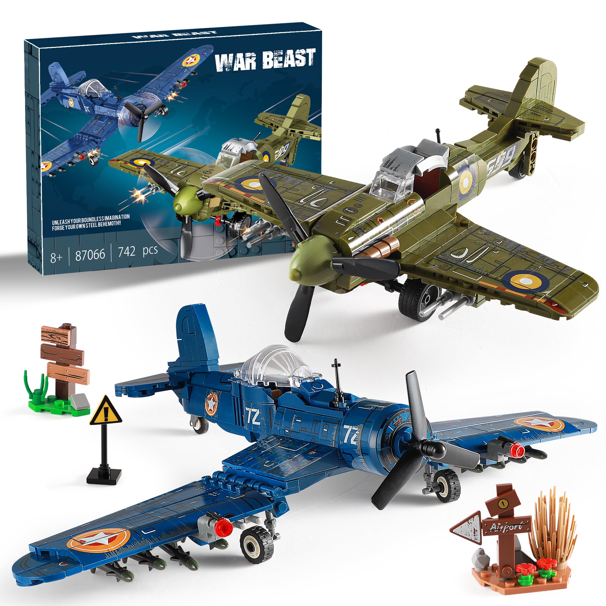 Aircraft World War Lego Sets MISTBUY WW2 Military Plane Building