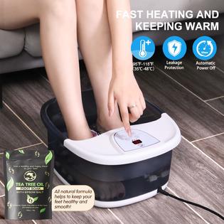 ECARBME Foot Spa Bath Massager with Heat, Vibration, Adjustable Temp, Bubbles, Epsom Salt, Foot Soaking Tub ECARBME Foot Spa Bath Massager with Heat, Vibration, Adjustable Temp, Bubbles, Epsom Salt, Foot Soaking Tub