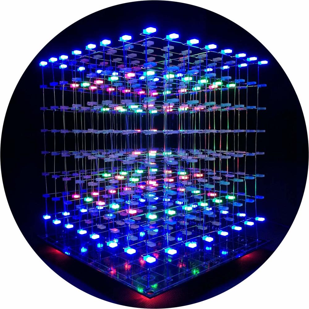 Mini 3d Led Cube iCubeSmart 3D Led Cube Kit DIY Electronics Kit 8x8x8 Led Cube DIY ...