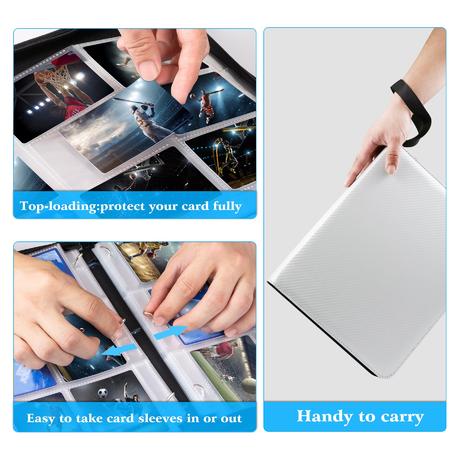 Wot i WOT I Trading Card Binder, 900 Pockets Baseball Card Binder Sleeves with Zipper, Double Sided Pockets Card Holder Carry Card Cas Wot i WOT I Trading Card Binder, 900 Pockets Baseball Card Binder Sleeves with Zipper, Double Sided Pockets Card Holder Carry Card Cas