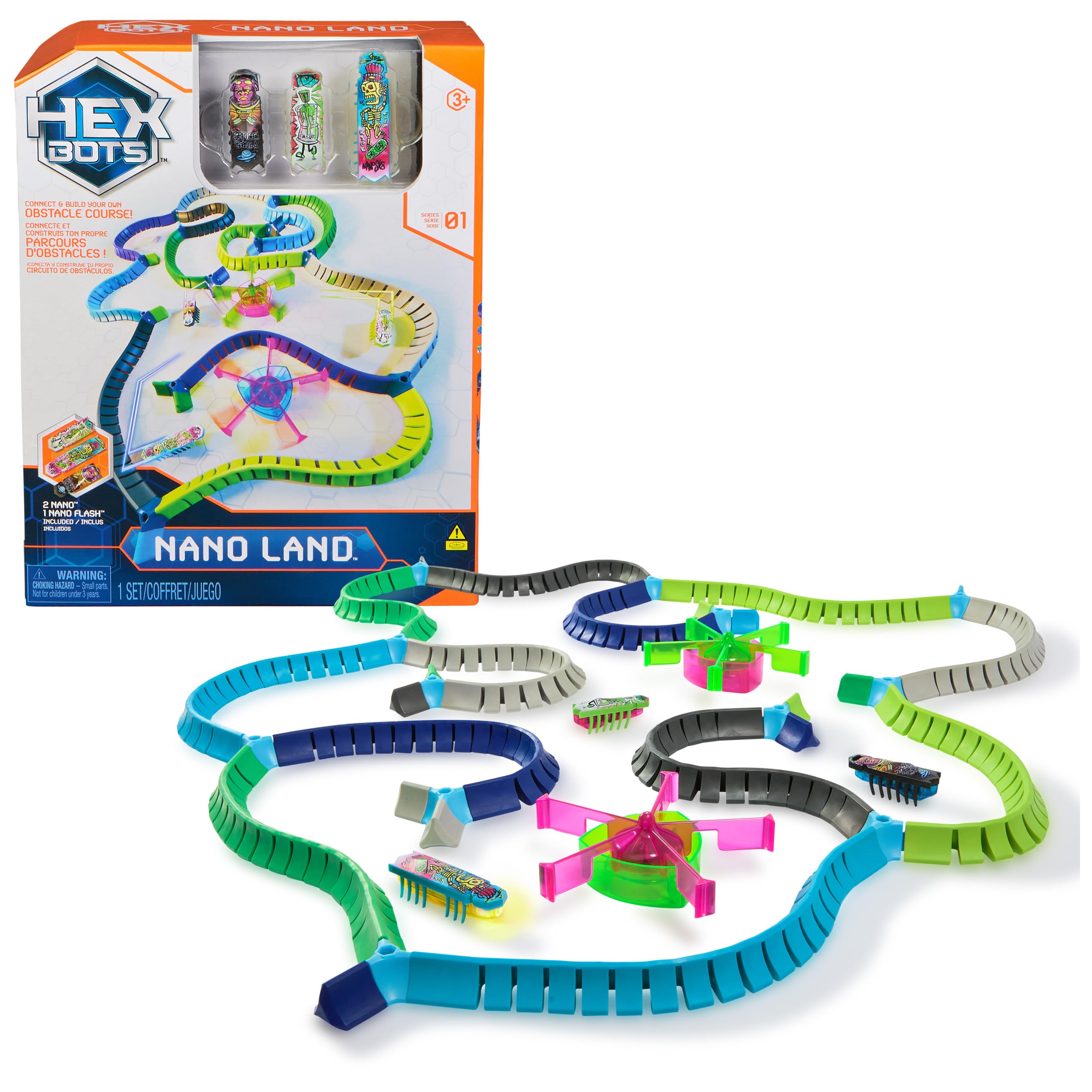 HEX BOTS Nano Land, Sensory Toys for Kids Cats with Over 40