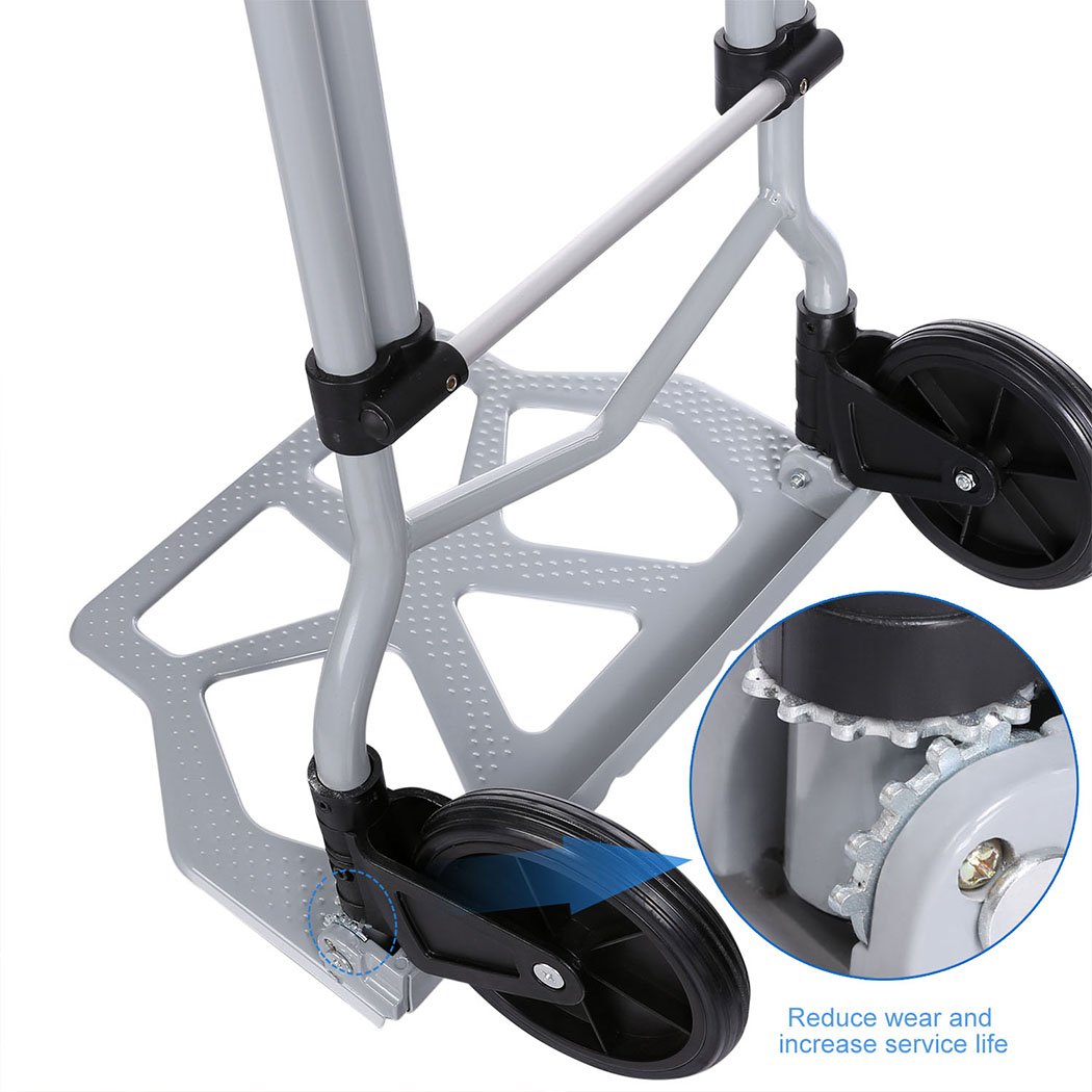 Voluker Aluminum Folding Hand Truck - 254 Lb Capacity Portable Dolly Cart AM004291-4