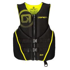O'Brien Men's Traditional Neoprene Life Jacket - USCG Approved, Cyan, X-Small, Adjustable Fit