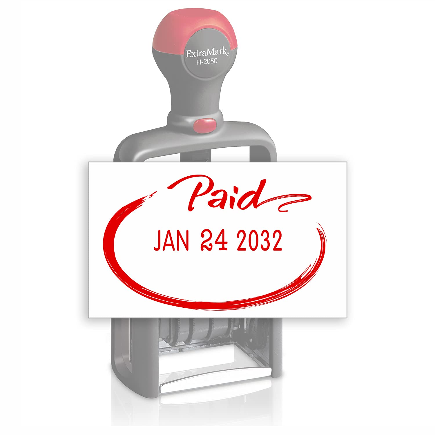 Paid Stap With Date Text – Self Inking Red Ink Staper – 24 X 7