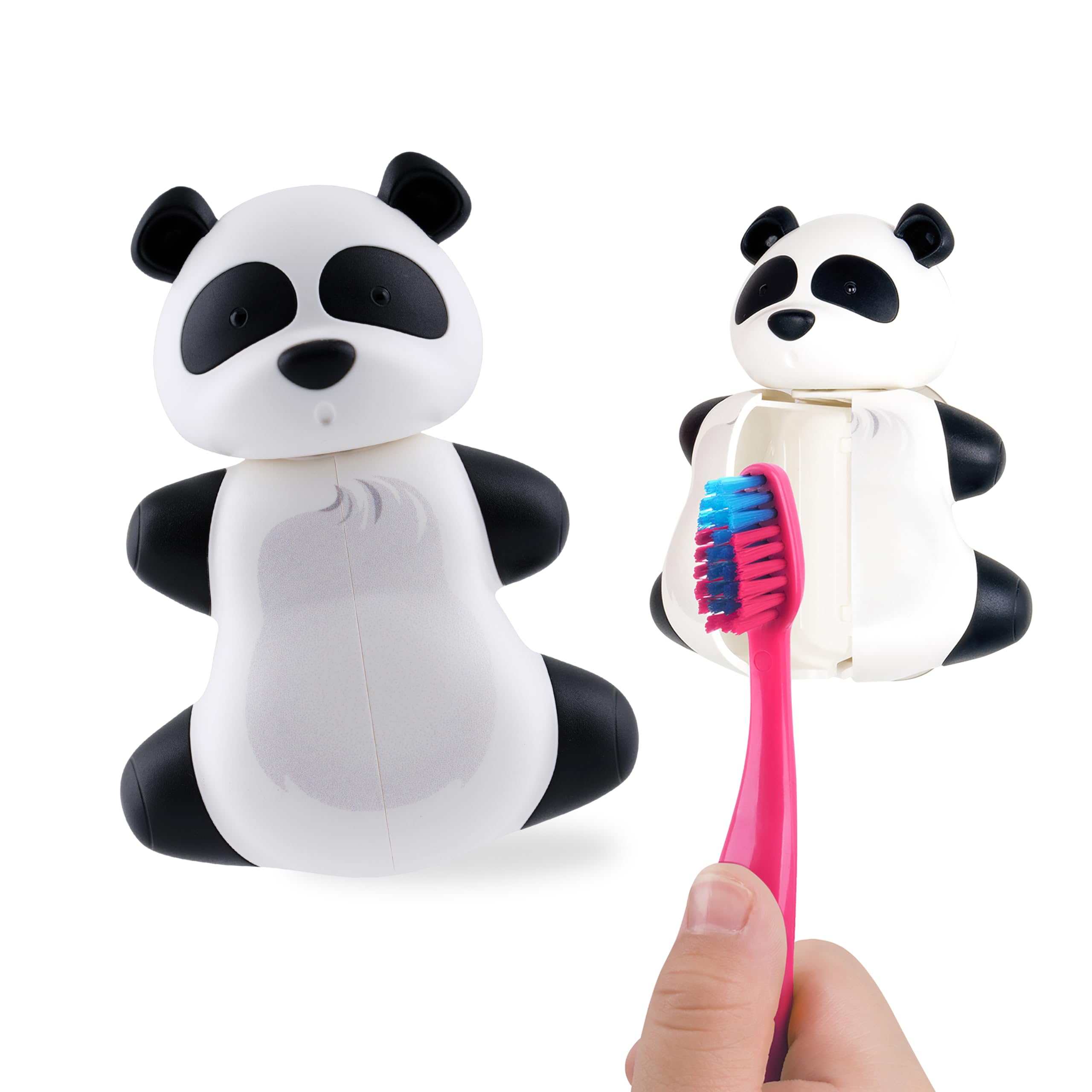 Flipper Fun Animal Panda Toothbrush Cover - Kids Toothbrush Holder with  Cover - Toothbrush Holders for Bathrooms - Suction Cup T, image size:2560x2560