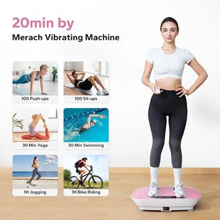 MERACH Vibration Plate Exercise Machine, Whole Body Workout Equipment for Women, Bluetooth and Silicone Pedal, Vibration MERACH Vibration Plate Exercise Machine, Whole Body Workout Equipment for Women, Bluetooth and Silicone Pedal, Vibration