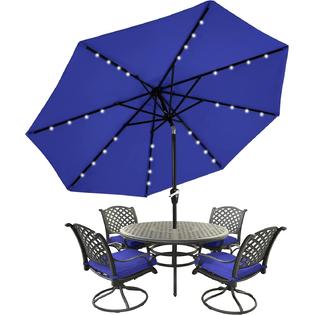 led patio umbrella amazon Square Solar Cantilever No electricity or power cord needed Mojia 10x10 FT Square Cantilever