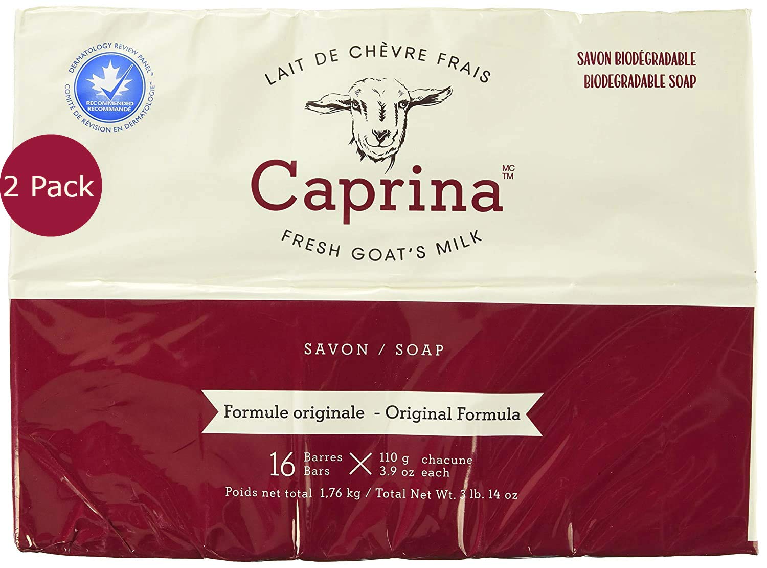 Caprina Canus Original Formula Fresh Goat's Milk Soap, 32 bars, image size:1500x1110
