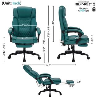 HESL Massage Office Chair with Foot Rest 6 Points Vibration and Heat Home Office Desk Chairs HESL Massage Office Chair with Foot Rest 6 Points Vibration and Heat Home Office Desk Chairs