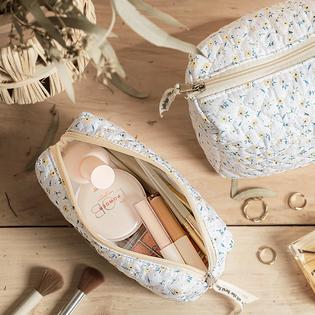 HBselect PCS Quilted Makeup Bag Cotton Large Travel Makeup Bag