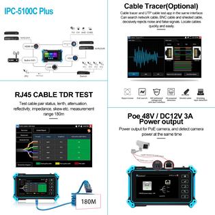 IPC-5200 Plus CCTV Tester Full 8MP IP CVI TVI AHD SDI Analog 6 In 1 Hd Tester-monitor Vga & 4k HDMI Input Cable Tracer Power In - Foto 5