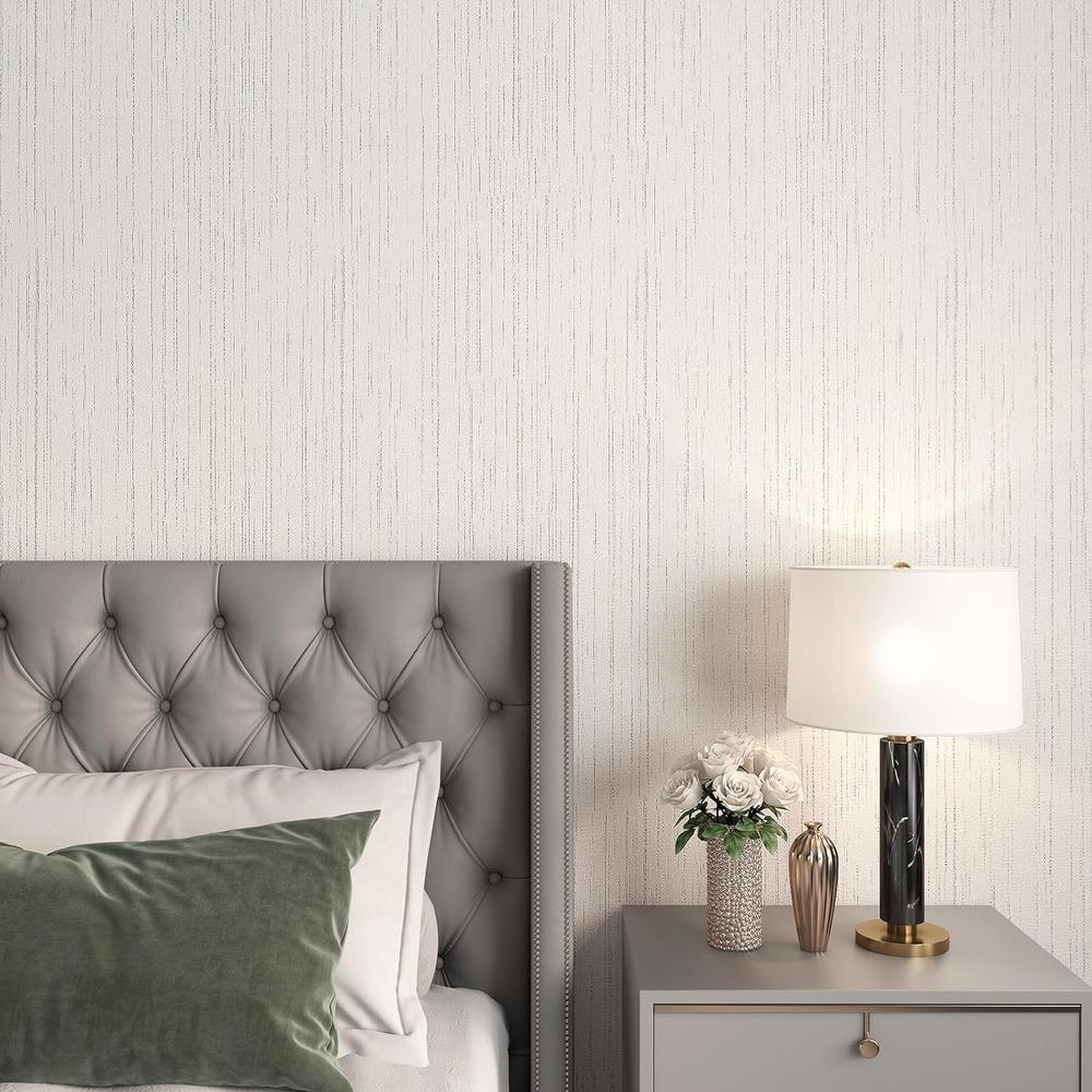 Livelynine 15.8X394 Tan Grasscloth Peel And Stick Wallpaper Textured ...