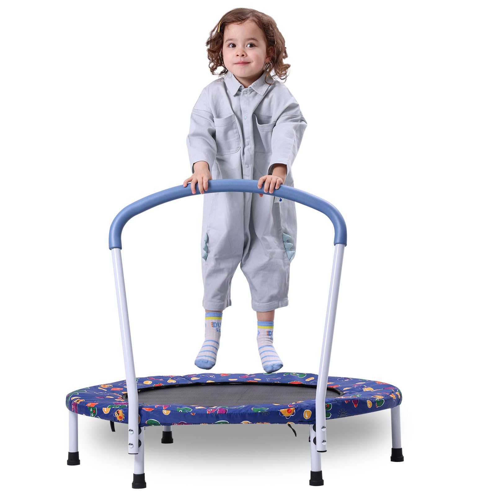 Hudora Jump - Kindertrampoline Met Veiligheidsnet - Trampoline Voor Kinderen - Rose Met Groen Diameter 140 Cm Max 35 Kg