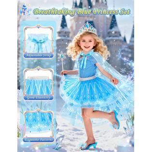 DUDUCOFU Princess Dress Up Clothes for Little Girls Toddlers, Princess Dress Up Shoes Set with Princess DUDUCOFU Princess Dress Up Clothes for Little Girls Toddlers, Princess Dress Up Shoes Set with Princess