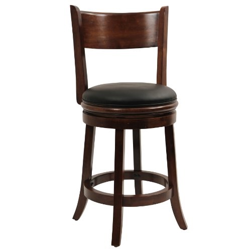 Boraam 24 Inch Augusta Swivel Counter Stool Boraam 47124 Palmetto Counter Height Swivel Stool 24 Inch Walnut