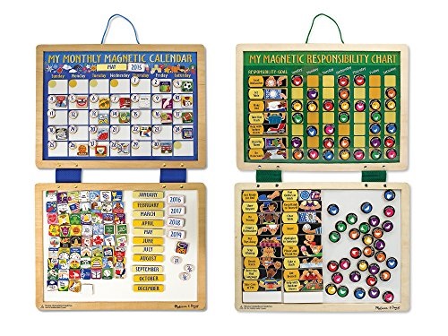 Melissa Doug And Kids Magnetic Calendar Melissa Doug And Kids Magnetic Calendar Responsibility Chart Set With 120 Magnets To Track Schedules Tasks Behaviors
