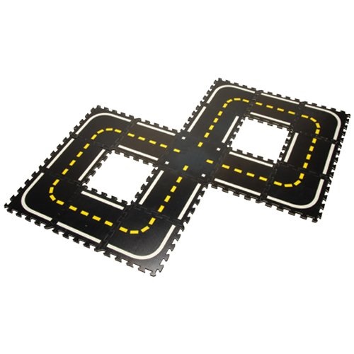 marv deluxe pretend play road way interlocking soft foam squares