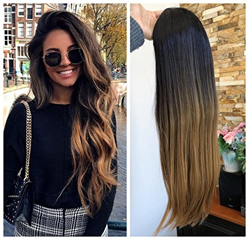 Devalook Hair Extensions 22 Inches 34 Head One Piece Ombre Dip Dyed