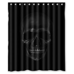 Shower Curtain Personalized Cool And Horror Design Dark Skull 100 Polyester Waterproof Fabric Shower Curtain 60