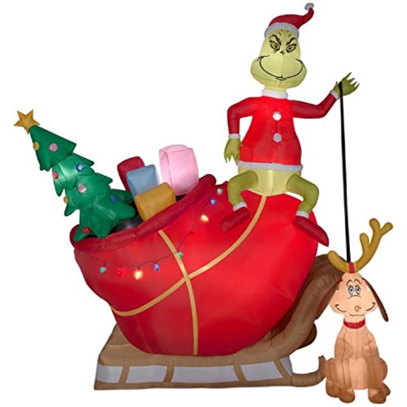 gemmy gemmy christmas inflatable 12 grinch on sleigh w dog max dr suess airblown - Gemmy Christmas Inflatables gemmy gemmy christmas inflatable 12 grinch on sleigh w dog max dr suess airblown - Gemmy Christmas Inflatables